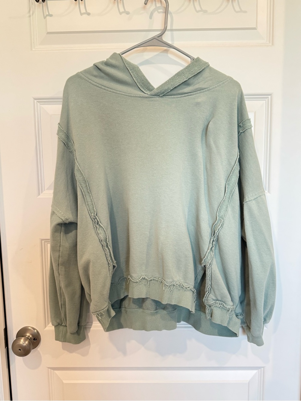 Relaxed Sage Green Hoodie Top Boutique